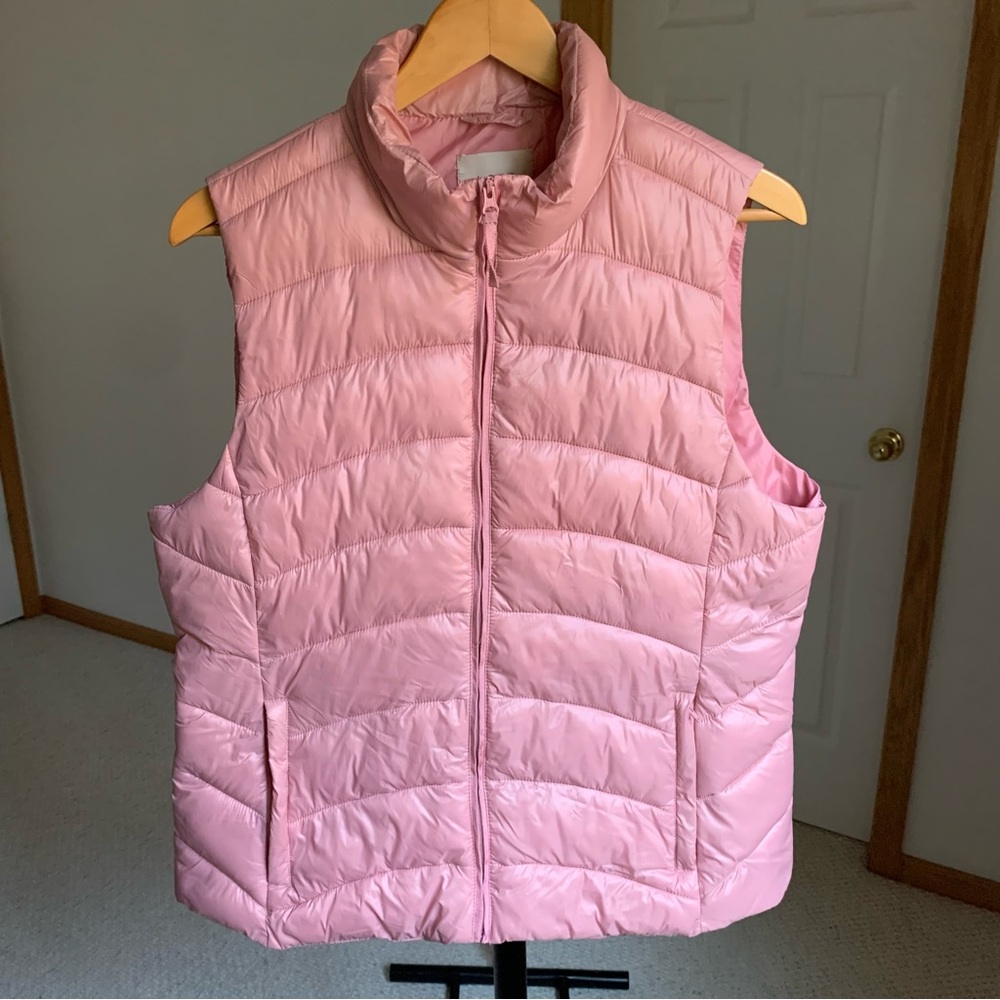 Loft Pink Puffer Vest Large